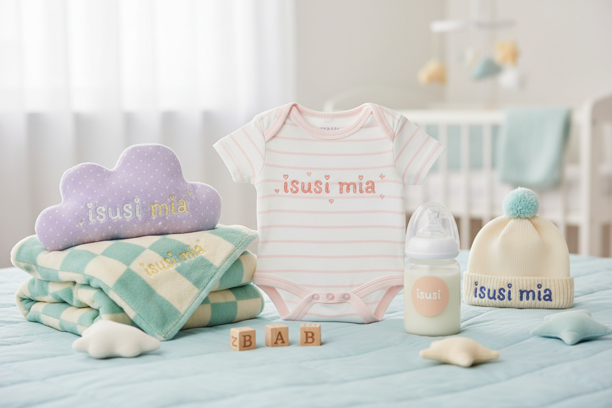 articulos de bebe que tenga escrito isusi mia